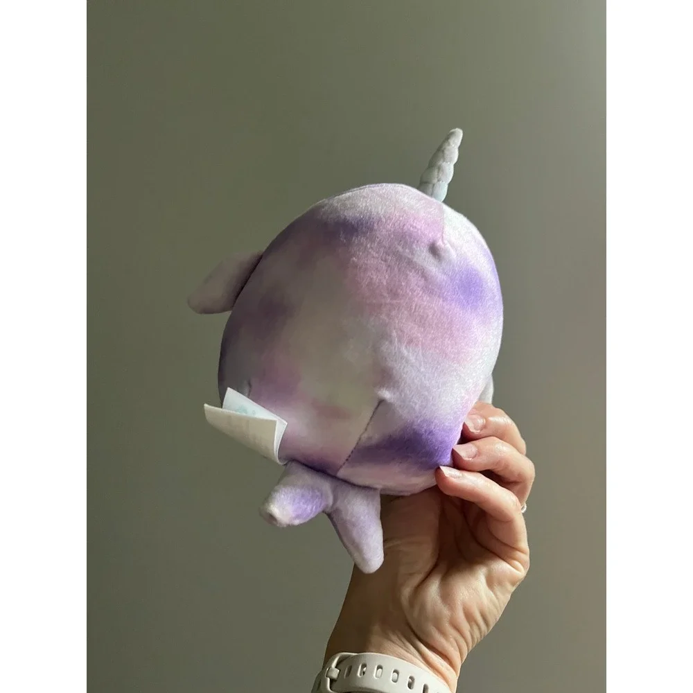 Squishmallows‎ Naomi the Narwhal Purple Tie Dye 5 inch Plush Kellytoy 2021
